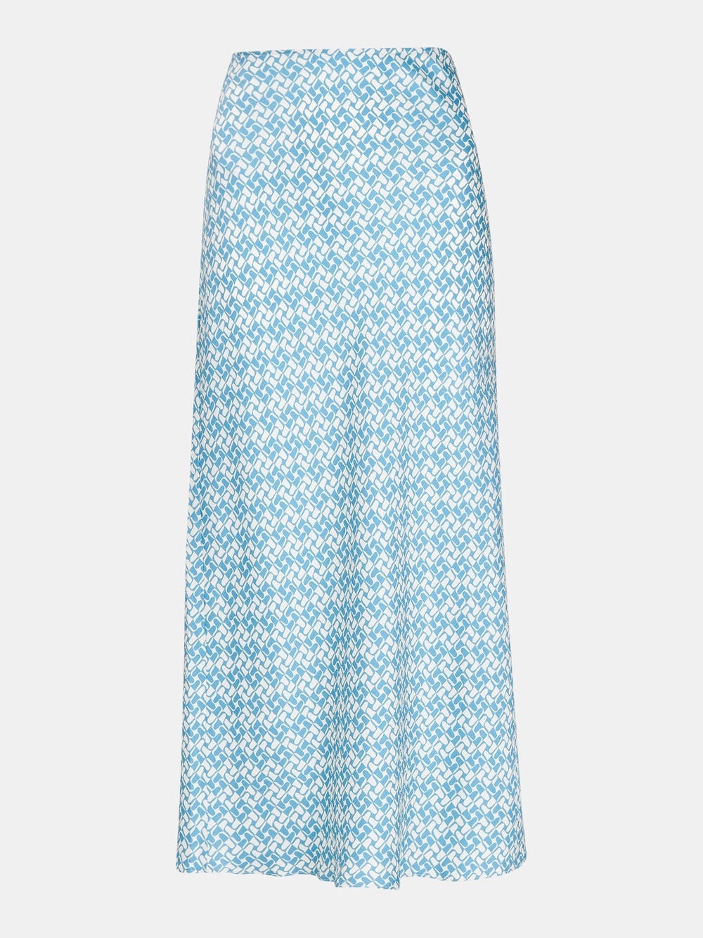 Whistles • Blue Two Tone Tile Bias Cut Skirt